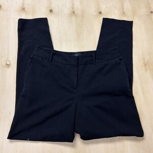 Ico Dress Pants Womens 10 Black Straight Leg Flat Front Stretch Career Work